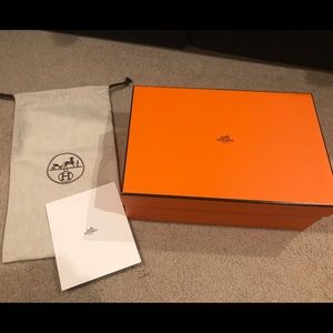Authentic HERMES Gift Box Dust Bag 12”x8”x4.5” Set